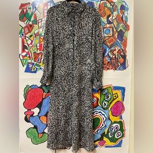 White House Black Market Animal Shirt Dress
